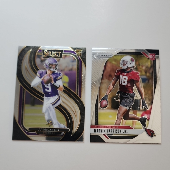 JJ MCCARTHY & MARVIN HARRISON JR. ~ ROOKIES ~ PANINI SELECT & PRIZM - Picture 1 of 9